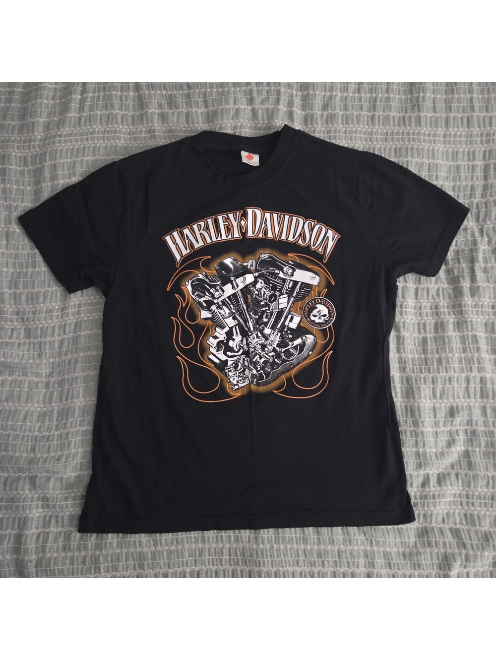 Harley-Davidson black engine graphic T-shirt